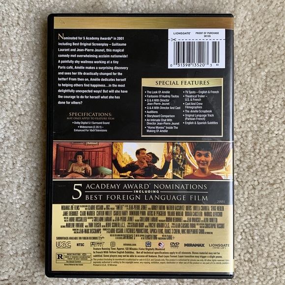 Amelie, She’ll Change Your Life DVD (in French) with Special Features, Rated R - Picture 2 of 8